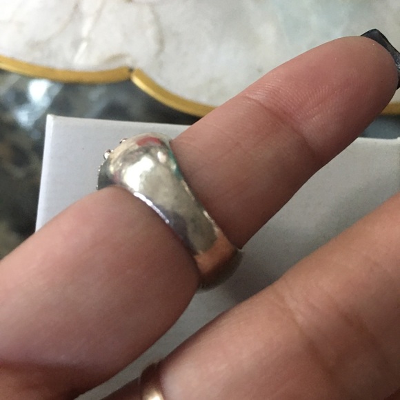 Sterling ring 5.5-6 real gems vintage heavy gorgeous - Picture 4 of 6